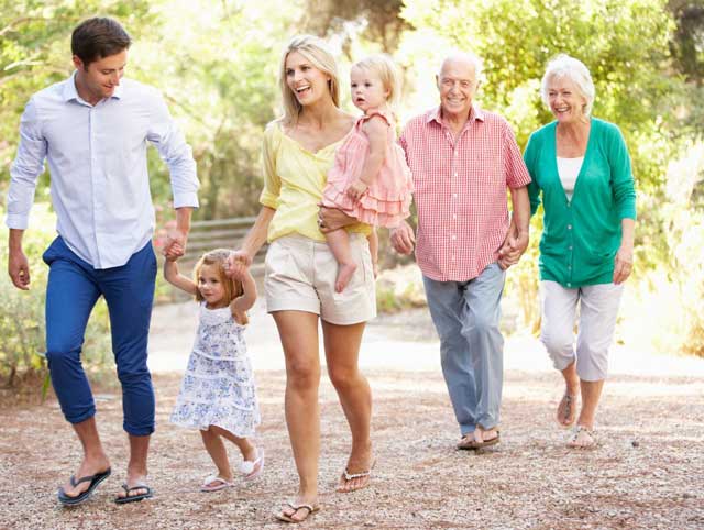 3 generations of a happy family